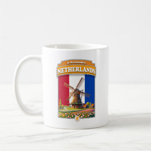 Niederlande Windmill und Tulips Kaffeetasse