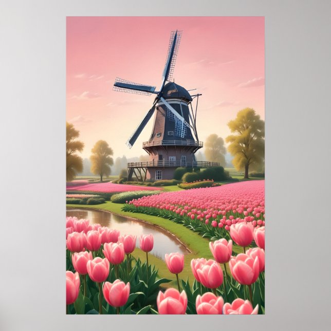 Niederlande Windmühlen Poster (Vorne)