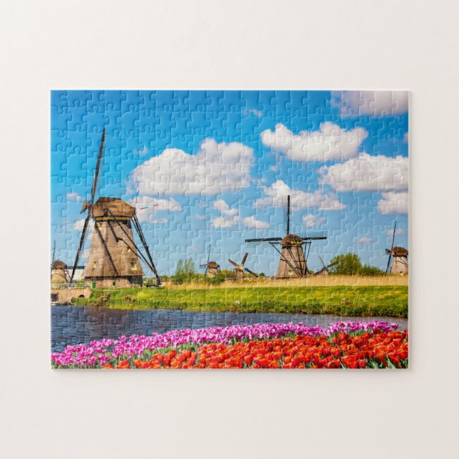 Niederlande Windmühlen Puzzle (Horizontal)