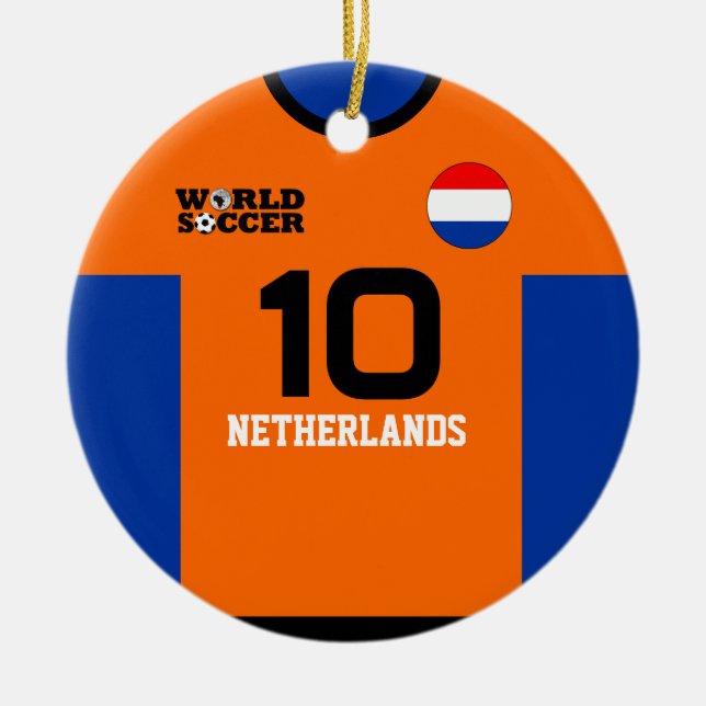 Niederlande World Soccer Jersey Ornament (Vorne)