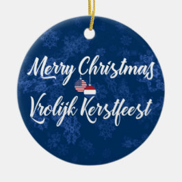 Niederländisch Amerikanisch Bilingual Holiday Deko Keramik Ornament