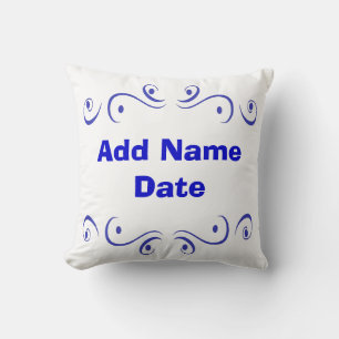 Niederländisch Blue Add Text Pillow Kissen