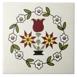 Niederländisch Country Folk Floral Fliese