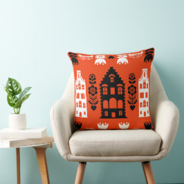 Niederländisch Folk Art Print Kissen