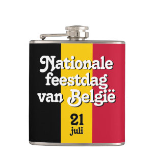 Niederländisch Nationale feestdag van België belgi Flachmann