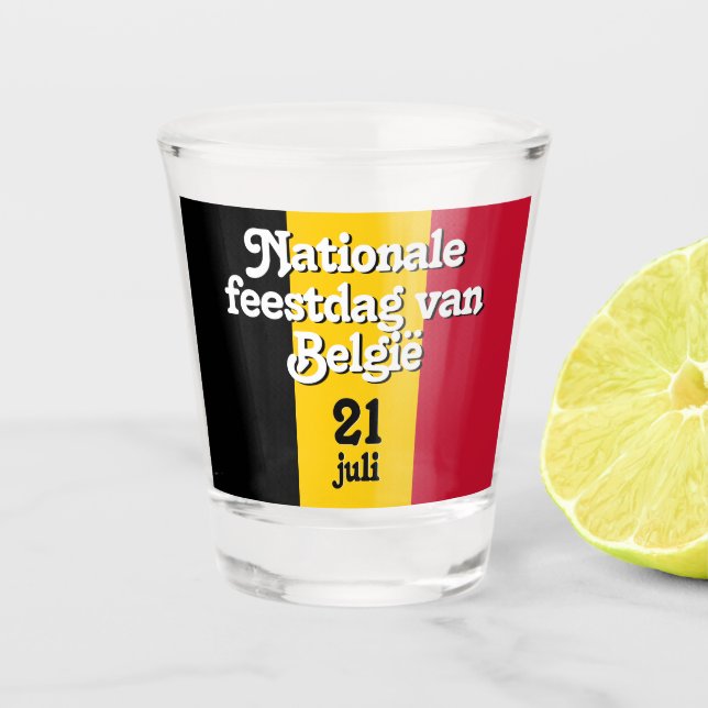 Niederländisch Nationale feestdag van België belgi Schnapsglas (Vorderseite)