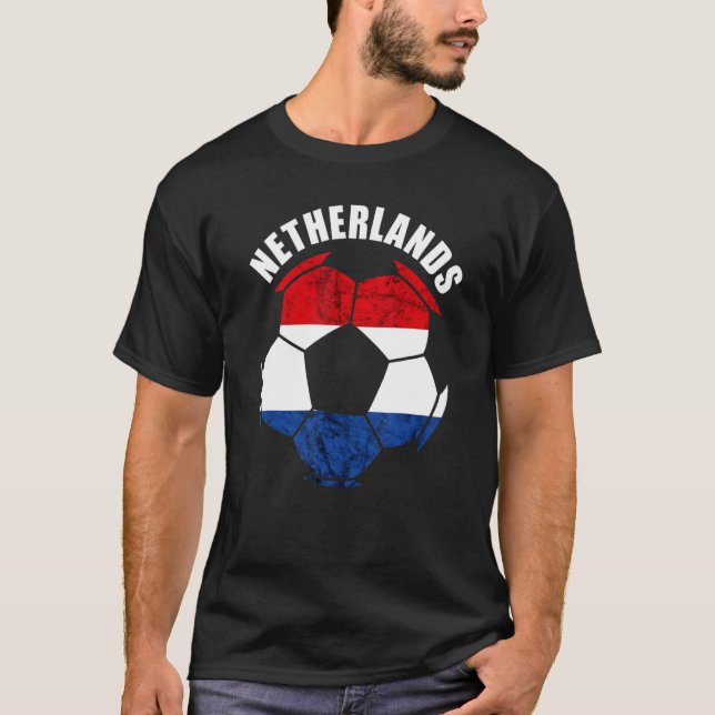 Niederländisch Pride Netherlands Soccer Player T-Shirt (Vorderseite)