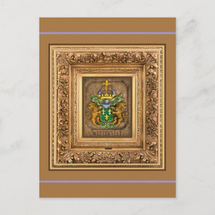 Niederländisch Van Westervelt Familienwappen Postkarte