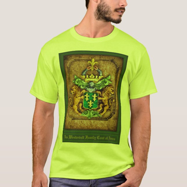 Niederländisch Van Westervelt Familienwappen T-Shirt (Vorderseite)