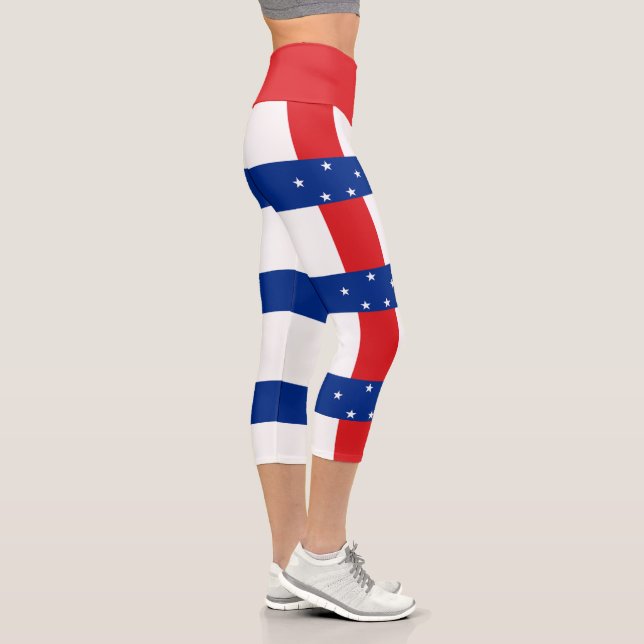 Niederländische Antillen-Flagge Capri Leggings (Rechts)