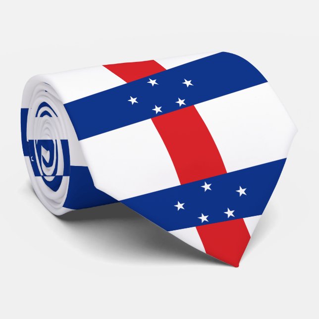 Niederländische Antillen-Flagge Krawatte (Gerollt)