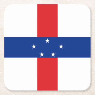 Niederländische Antillen-Flagge Rechteckiger Pappuntersetzer
