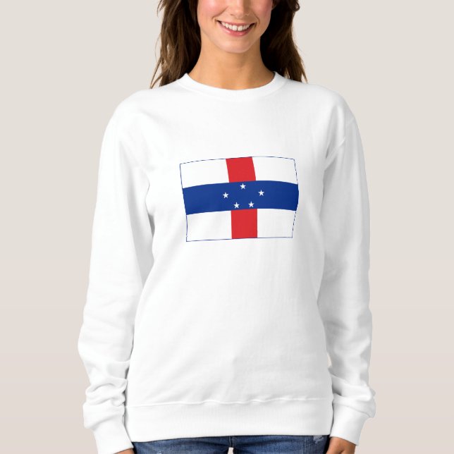 Niederländische Antillen-Flagge Sweatshirt (Vorderseite)