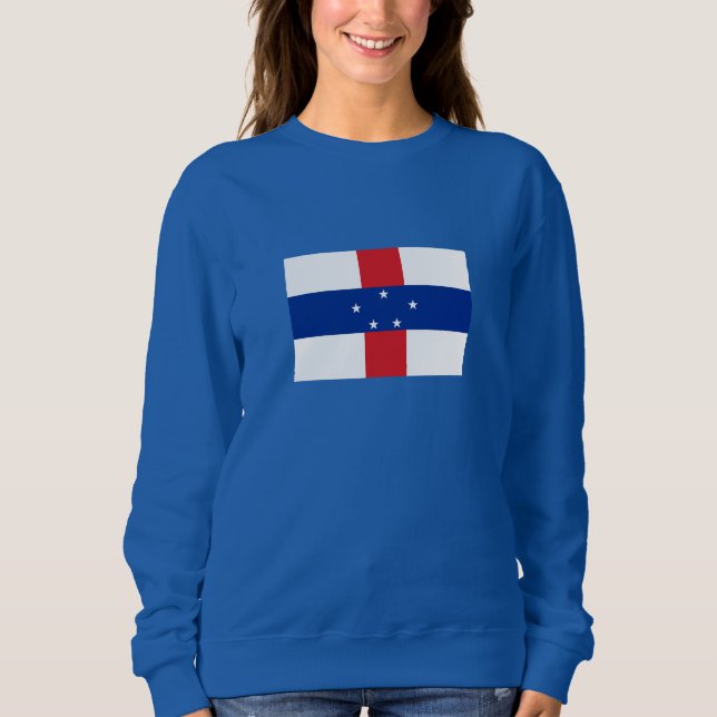 Niederländische Antillen-Flagge Sweatshirt (Vorderseite)