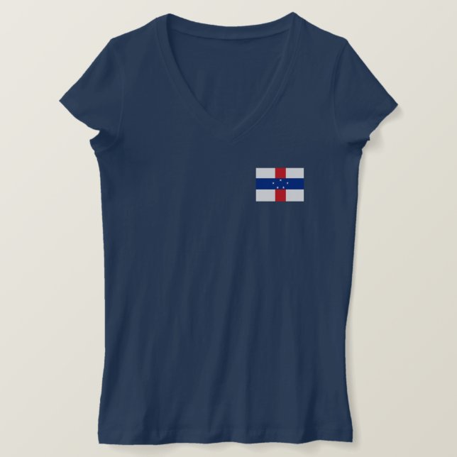 Niederländische Antillen-Flagge T-Shirt (Design vorne)