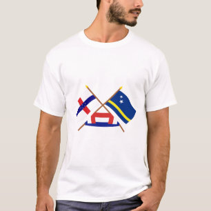 Niederländische Antillen und Curaçao gekreuzte T-Shirt