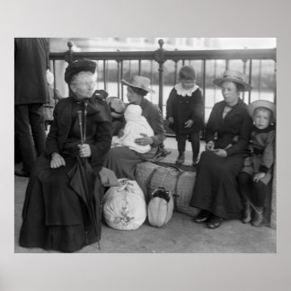 Niederländische Familie auf Ellis Island, Anfang d Poster