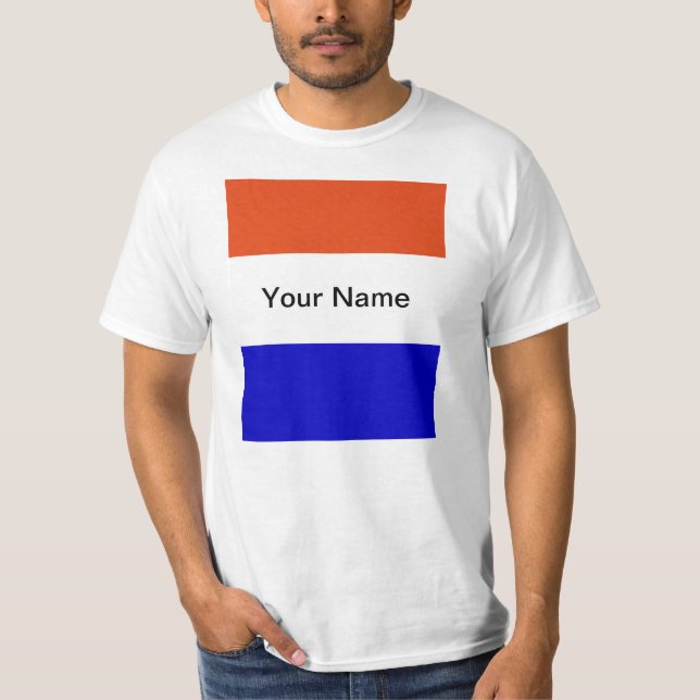 Niederländische Flagge, addieren Sie besitzen T-Shirt (Vorderseite)