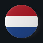 Niederländische Flagge Button<br><div class="desc">Niederländische Flagge</div>
