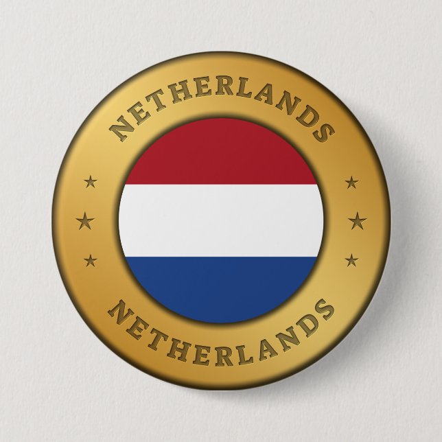 Niederländische Flagge Button (Vorderseite)