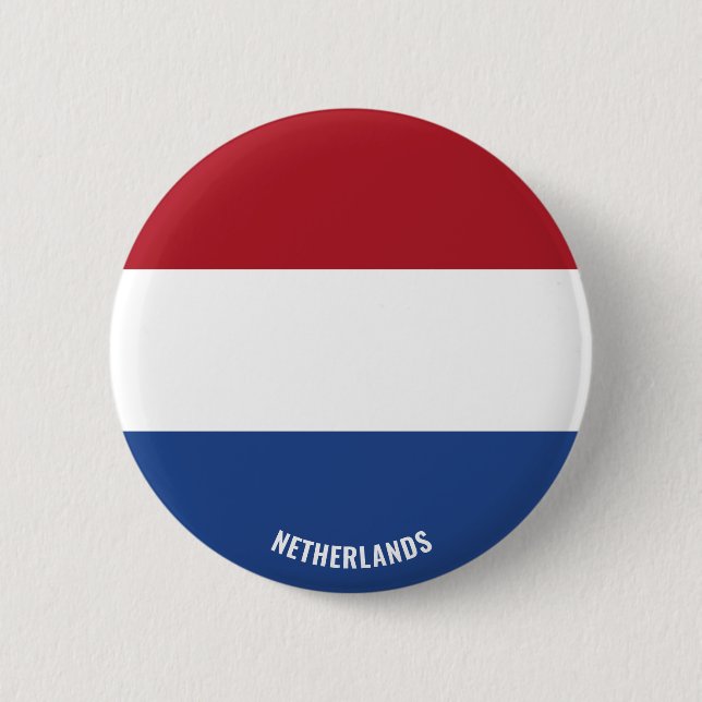 Niederländische Flagge Charming Patriotic Button (Vorderseite)