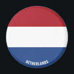 Niederländische Flagge Charming Patriotic Magnet<br><div class="desc">Die niederländische Flagge Charming Patriotic Magnet mit der niederländischen Flagge zeigte sich überall auf dem Magneten. Der Name des Landes ist in das Design am unteren Rand des Bildes eingebunden. Der Text kann mit der Funktion "Anpassen!" vollständig angepasst werden. Dieses schöne niederländische Magnet ist das stilvolle Geschenk für jeden Anlass....</div>