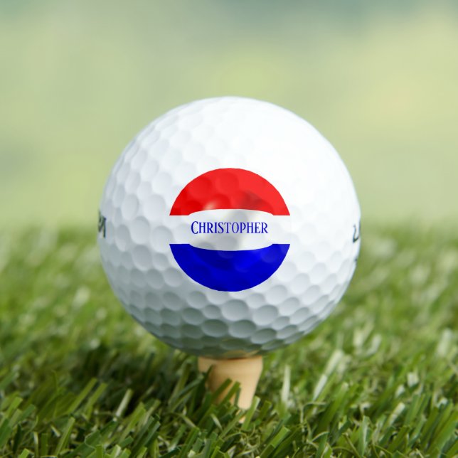 Niederländische Flagge Design Golfball (Insitu T-Shirt)