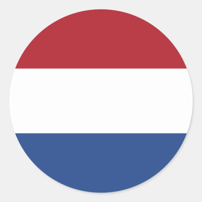 Niederländische Flagge, Flagge der Niederlande Runder Aufkleber (Vorderseite)