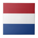 Niederländische Flagge Fliese<br><div class="desc">Patriotische Flagge der Niederlande.</div>
