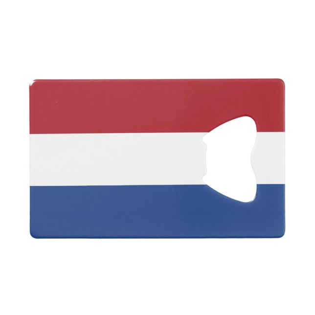 Niederländische Flagge Geldbeutel Flaschenöffner (Vorderseite (Horizontal))