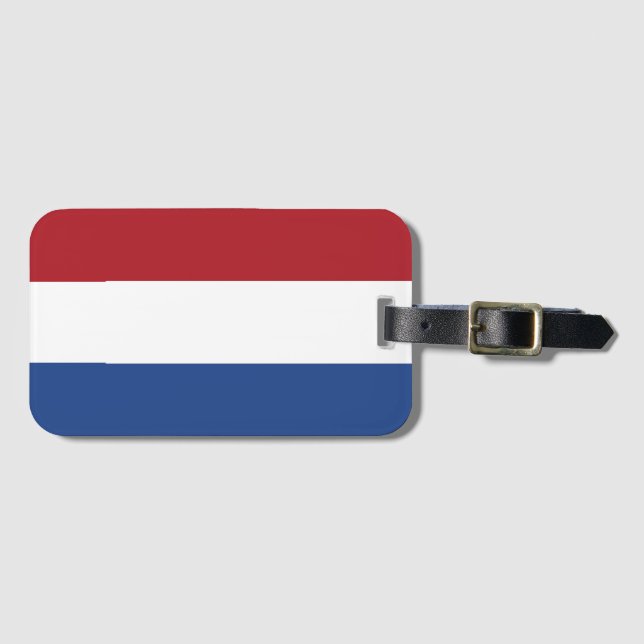 Niederländische Flagge Gepäckanhänger (Vorderseite (Horizontal))