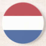 Niederländische Flagge Getränkeuntersetzer<br><div class="desc">Patriotische Flagge der Niederlande.</div>