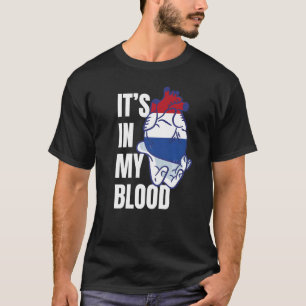 Niederländische Flagge Herzblutgefäße Hand Niederl T-Shirt