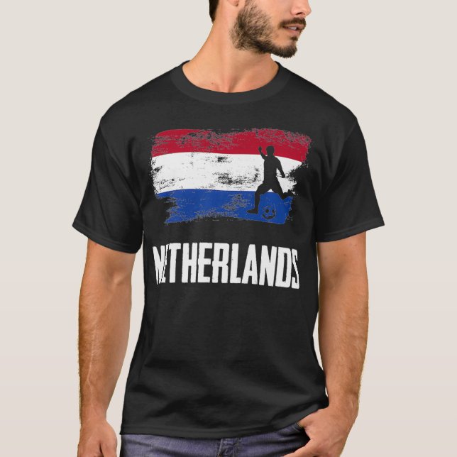 Niederländische Flagge Jersey Dutch Soccer Team Du T-Shirt (Vorderseite)