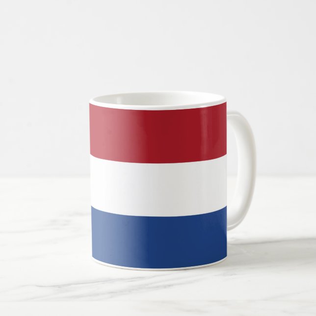 Niederländische Flagge Kaffeetasse (VorderseiteRechts)