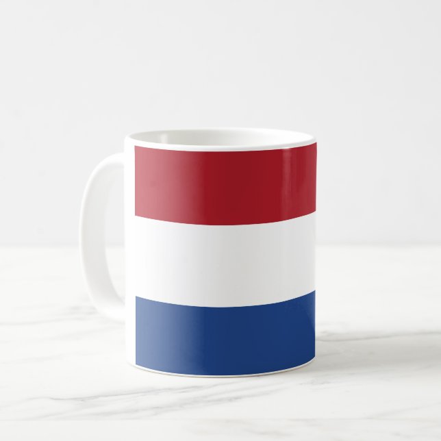 Niederländische Flagge Kaffeetasse (Vorderseite Links)