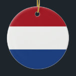 Niederländische Flagge Keramik Ornament<br><div class="desc">Niederländische Flagge</div>