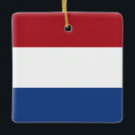 Niederländische Flagge Keramikornament<br><div class="desc">Anpassbare World Flag Produkte - Bitte fühlen Sie sich frei, Ihren eigenen Text hinzuzufügen.</div>