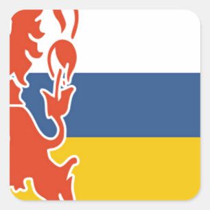 Niederländische Flagge Limburgs Quadratischer Aufkleber