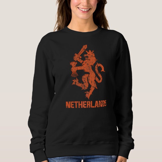 Niederländische Flagge Lion Nederland Internationa Sweatshirt (Vorderseite)