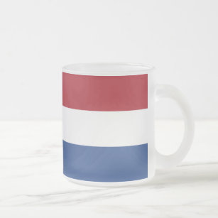 Niederländische Flagge Mattglastasse