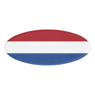 niederländische Flagge Namenschild
