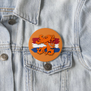 Niederländische Flagge Orange Lion Team Holland Button