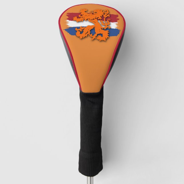 Niederländische Flagge Orange Lion Team Holland Go Golf Headcover (Vorderseite)