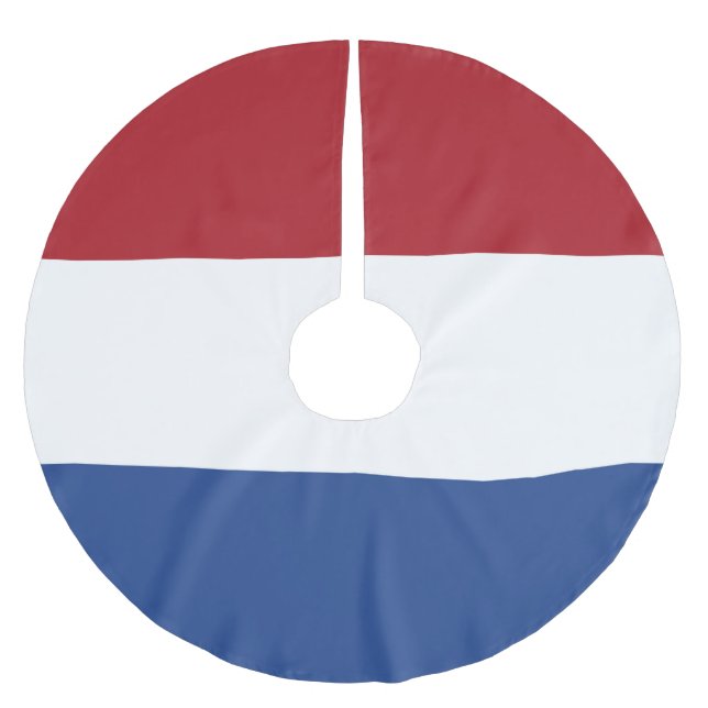 niederländische Flagge Polyester Weihnachtsbaumdecke (Vorderseite)