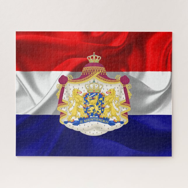 Niederländische Flagge Puzzle (Horizontal)