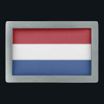 Niederländische Flagge Rechteckige Gürtelschnalle<br><div class="desc">Patriotische Flagge der Niederlande.</div>