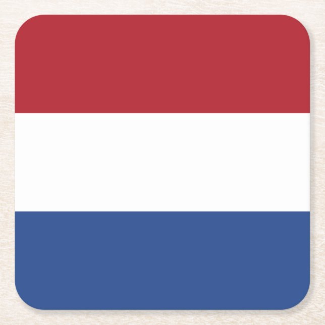 Niederländische Flagge Rechteckiger Pappuntersetzer (Vorderseite)