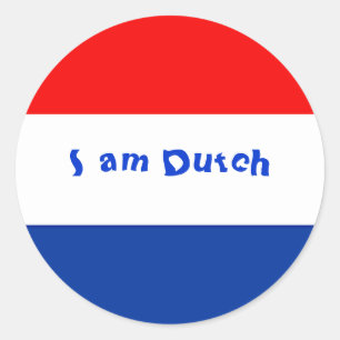 Niederländische Flagge Runder Aufkleber