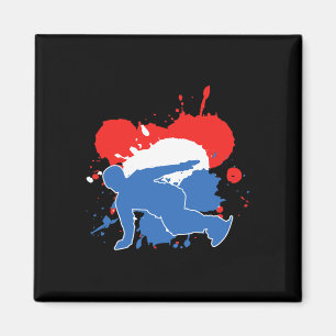 Niederländische Flagge Snowboarder - Niederländisc Magnet